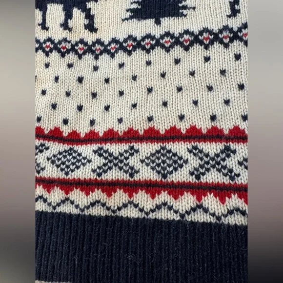 Vintage Ralph Lauren Holiday Christmas Fair Isle Red & Navy Olympics Sweater - Picture 15 of 16